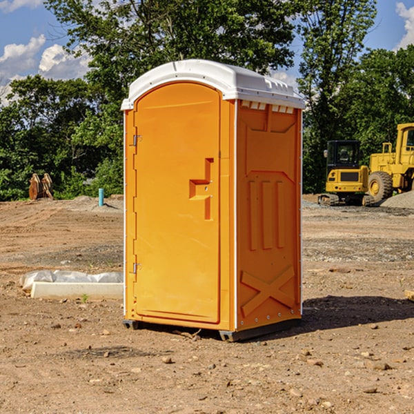 how often are the porta potties cleaned and serviced during a rental period in Ramsay MT